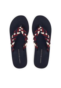 TOMMY HILFIGER - Tommy Hilfiger Japonki Th Wedge Braided Summer Sandal FW0FW09198 Kolorowy. Materiał: materiał. Wzór: kolorowy #2