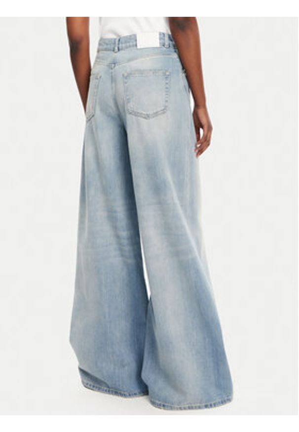 TwinSet - TWINSET Jeansy 251TT2260 Niebieski Wide Leg. Kolor: niebieski