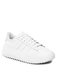 Adidas - adidas Sneakersy Grand Court Platform IE1089 Biały. Kolor: biały. Materiał: skóra. Obcas: na platformie #6