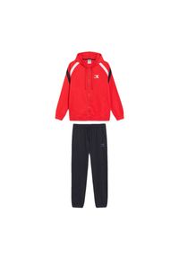 Diadora - Zestaw dresowy męski DIADORA TRACKSUIT HOODIE FZ CORE M. Kolor: czerwony. Materiał: dresówka. Sport: piłka nożna