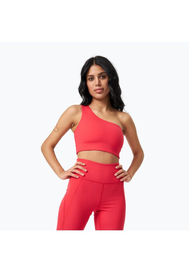 GIRLFRIEND COLLECTIVE - Biustonosz Girlfriend Collective Bianca One Shoulder. Kolor: różowy. Sport: fitness