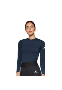 FJORK MERINO - Damska koszulka z długim rękawem z wełny merynosów - Bjork 140. Kolor: niebieski. Materiał: elastan, wełna. Długość rękawa: długi rękaw. Długość: długie