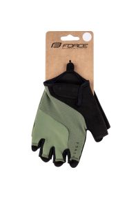 FORCE - Rękawiczki rowerowe dla dorosłych krótkie Force Land unisex. Kolor: zielony