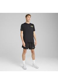 Puma - Męska koszulka do biegania z grafiką NITRO™ PUMA Black. Kolor: czarny