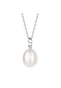Braccatta - ALICE BIANCO Srebrny naszyjnik z naturalną białą perłą. Materiał: srebrne. Kolor: biały, wielokolorowy, srebrny. Kamień szlachetny: perła #1