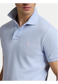 Polo Ralph Lauren Polo 710536856454 Błękitny Slim Fit. Typ kołnierza: polo. Kolor: niebieski. Materiał: bawełna #5