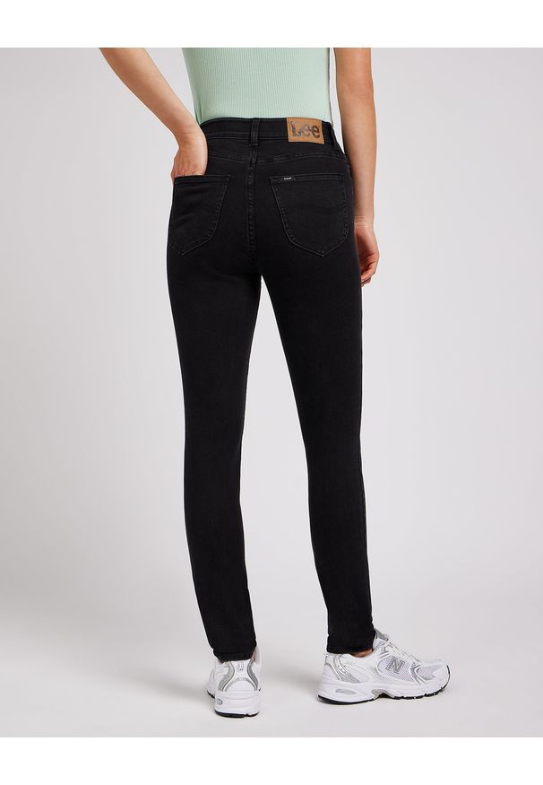 Lee - LEE DAMSKIE SPODNIE JEANSOWE ULC SKINNY BLACK 112350783 L35V011656
