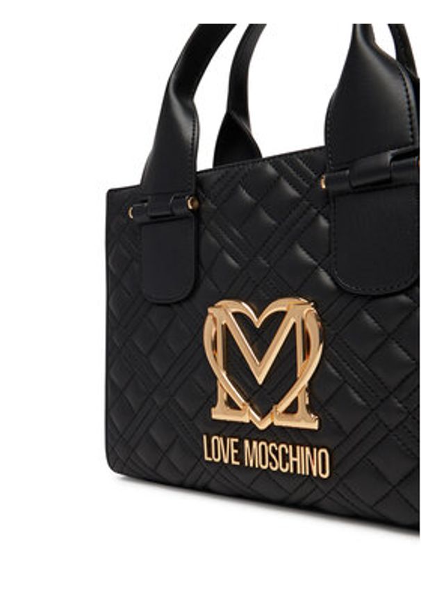 Love Moschino - LOVE MOSCHINO Torebka JC4303PP1NK1200A Czarny. Kolor: czarny. Materiał: skórzane