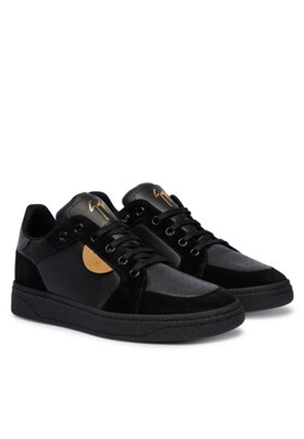 Giuseppe Zanotti Sneakersy RU50044/001 Czarny. Kolor: czarny. Materiał: skóra