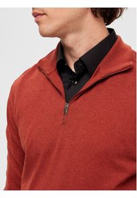 Selected Homme Sweter 16074687 Pomarańczowy Regular Fit. Kolor: pomarańczowy. Materiał: bawełna #6