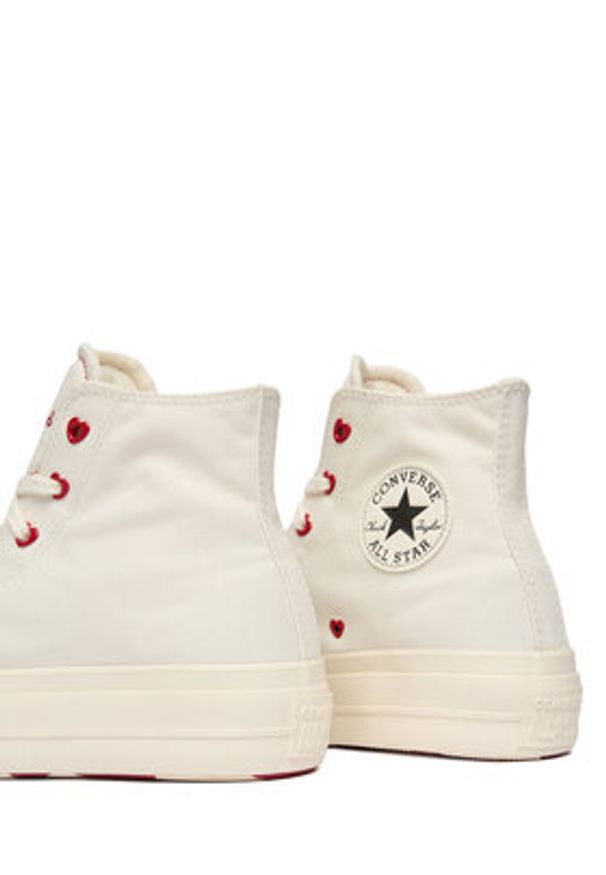 Converse Trampki Chuck Taylor All Star Lift Platform Hearts A19058C Biały. Kolor: biały. Materiał: materiał. Obcas: na platformie