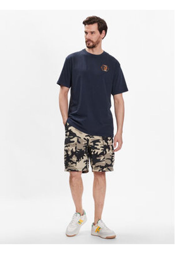 DC T-Shirt Quality Goods ADYZT05235 Granatowy Relaxed Fit. Kolor: niebieski. Materiał: bawełna