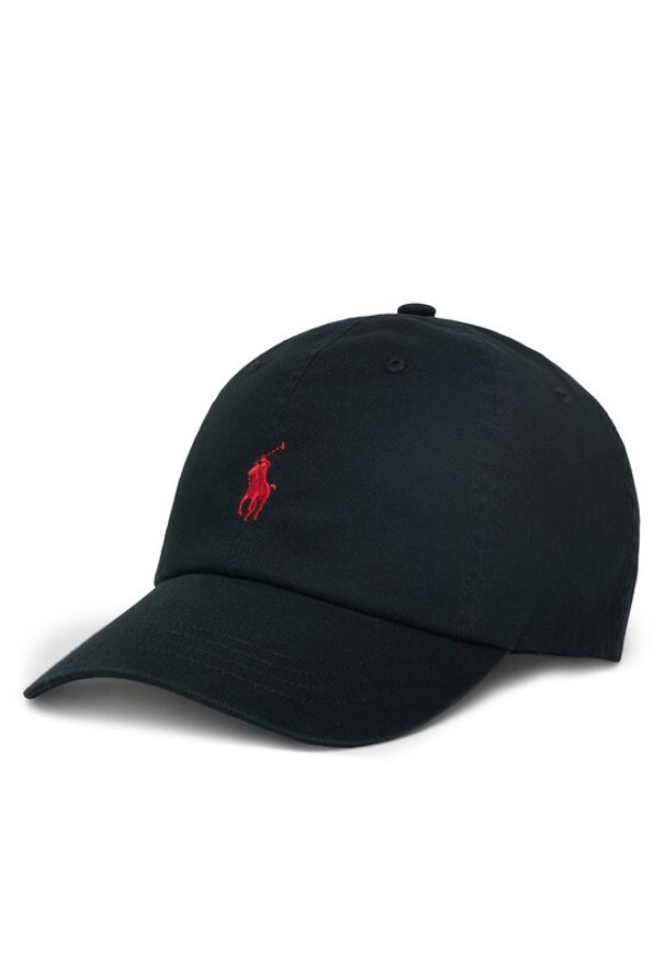Polo Ralph Lauren Czapka z daszkiem 211912843019 Czarny. Kolor: czarny. Materiał: bawełna