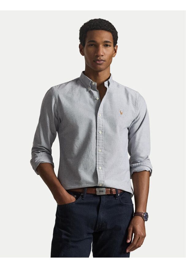Polo Ralph Lauren Koszula 710792161500 Niebieski Slim Fit. Typ kołnierza: polo. Kolor: niebieski. Materiał: bawełna