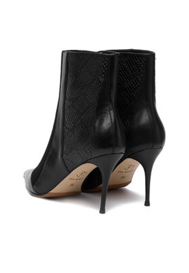 Eva Minge Botki EO-DELLA-GLC9036-5.5-888 Czarny. Kolor: czarny. Materiał: skóra