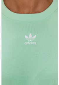 adidas Originals T-shirt bawełniany kolor zielony. Kolor: zielony. Materiał: bawełna. Wzór: gładki #2