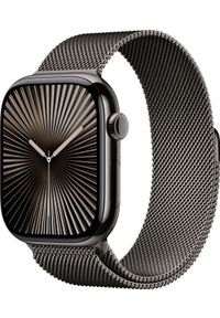 APPLE - Smartwatch Apple Watch 10 GPS + Cellular 46mm Slate Titanium Milanese Loop M/L Czarny (MWYW3QF/A). Rodzaj zegarka: smartwatch. Kolor: czarny