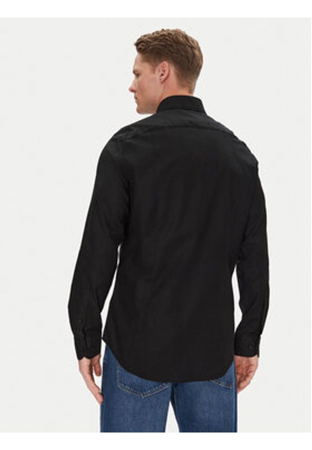 TOMMY HILFIGER - Tommy Hilfiger Koszula MW0MW38658 Czarny Slim Fit. Kolor: czarny. Materiał: bawełna
