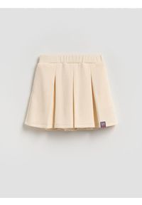 Reserved - Spódnico-szorty z wiskozą - kremowy. Kolor: kremowy. Materiał: wiskoza #1