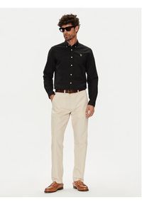U.S. Polo Assn. Koszula MUP3247 Czarny Slim Fit. Typ kołnierza: polo. Kolor: czarny. Materiał: bawełna
