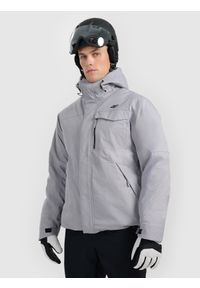 4f - 4F Kurtka narciarska membrana 10000 męska - szara XL. Kolor: szary. Materiał: poliester, materiał. Sezon: zima. Styl: klasyczny #1