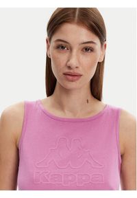 Kappa Top Logo Gria 382129W Fioletowy Regular Fit. Kolor: fioletowy. Materiał: bawełna, syntetyk