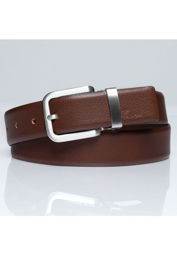Tom Tailor - TOM TAILOR PASEK SKÓRZANY SOPO-TT293 680 35mm Ledergürtel. Materiał: skóra. Wzór: paski. Styl: klasyczny