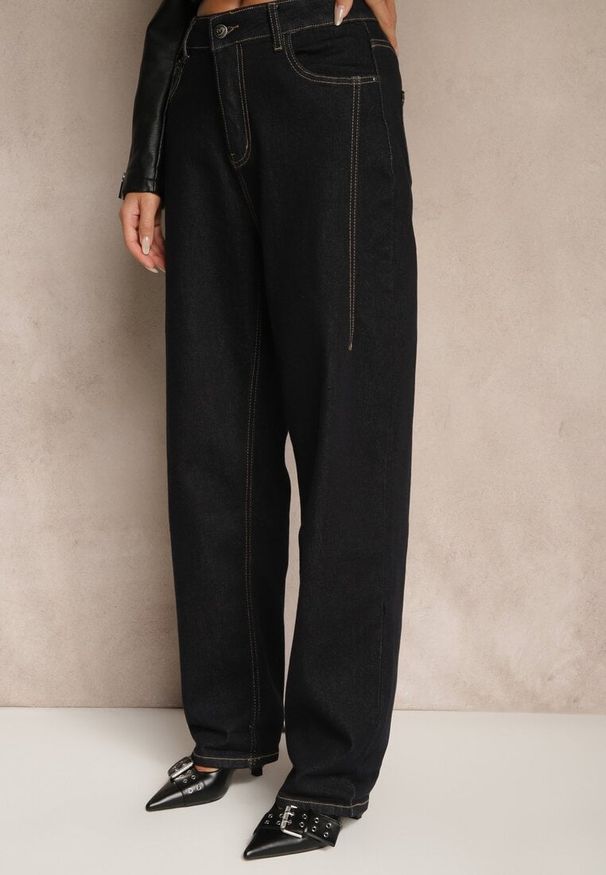 Renee - Niebieskie Jeansy Skinny Regular Wiast Simole. Okazja: na spacer, na co dzień. Kolor: niebieski. Styl: sportowy, casual, klasyczny