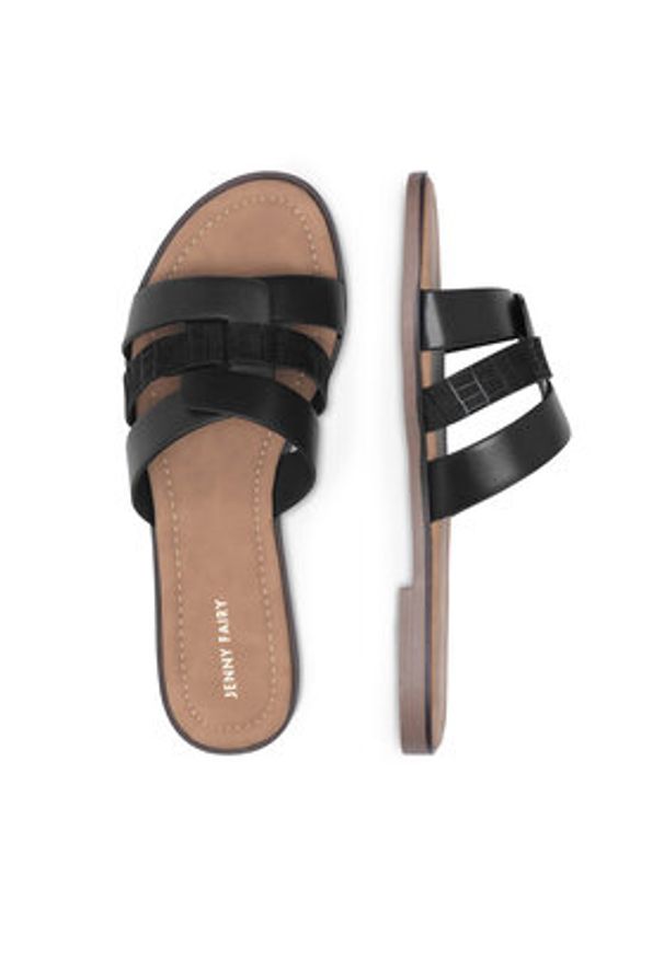 Jenny Fairy Klapki WYL0710-7 Czarny. Kolor: czarny. Materiał: skóra