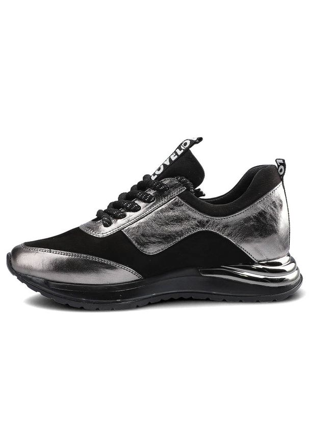Srebrne Sneakersy Artiker Damskie Modne Obuwie. Kolor: srebrny. Materiał: skóra, nubuk. Szerokość cholewki: normalna. Styl: sportowy, klasyczny