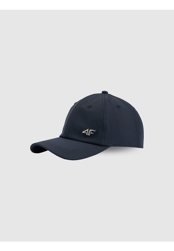 4f - 4F Czapka z daszkiem strapback uniseks - granatowa S/M (58cm). Kolor: niebieski. Styl: casual, klasyczny, sportowy