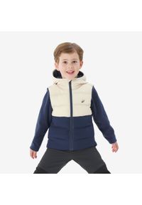 quechua - Kamizelka turystyczna dla dzieci Quechua NH500. Kolor: niebieski, wielokolorowy, beżowy. Materiał: syntetyk, polar, poliester, materiał. Długość rękawa: bez rękawów. Sezon: lato