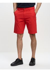 Big-Star - Szorty męskie tkaninowe Ross 603. Kolor: czerwony. Materiał: tkanina. Długość: do kolan. Sezon: lato. Styl: klasyczny #5