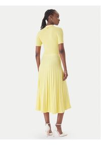 MICHAEL Michael Kors Sukienka dzianinowa MT5834F33D Żółty Regular Fit. Kolor: żółty. Materiał: wiskoza #3