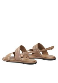 Calvin Klein Sandały Squared Flat Sandal He HW0HW01496 Brązowy. Kolor: brązowy. Materiał: materiał #4