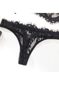 Intica - Koronkowy komplet bielizny push-up ze stringami Alheide. Kolor: czarny. Materiał: koronka. Długość: długie. Wzór: koronka #10