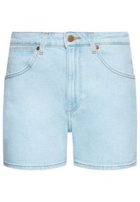 Wrangler Szorty jeansowe W22DZH25E Niebieski Mom Fit. Kolor: niebieski. Materiał: jeans #4