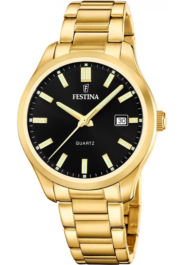 Zegarek męski Festina F20740-3 złoty. Kolor: złoty