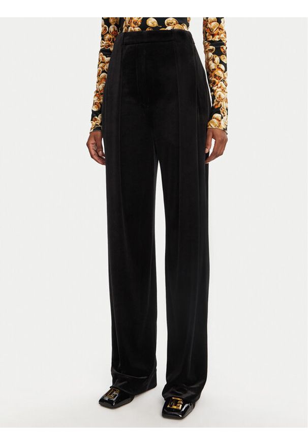 Balmain Spodnie materiałowe DF0PQ312JG50 Czarny Regular Fit. Kolor: czarny. Materiał: syntetyk