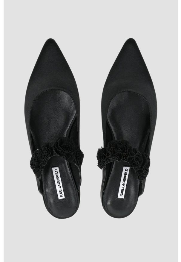 Karl Lagerfeld - KARL LAGERFELD Czarne damskie baleriny KERRIE, Rozmiar 40. Kolor: czarny