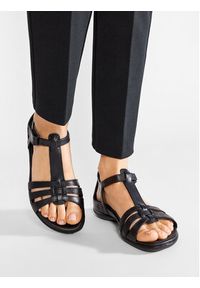 ecco - ECCO Sandały Flash 24087353859 Czarny. Kolor: czarny. Materiał: skóra #8
