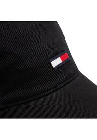 Tommy Jeans Czapka z daszkiem Tjm Elongated Flag Denim Cap AM0AM12427 Czarny. Kolor: czarny. Materiał: materiał