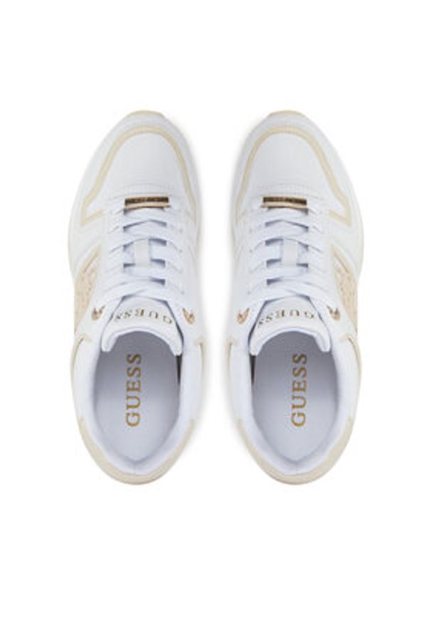 Guess Sneakersy FLJKOY ELE12 Biały. Kolor: biały. Materiał: skóra