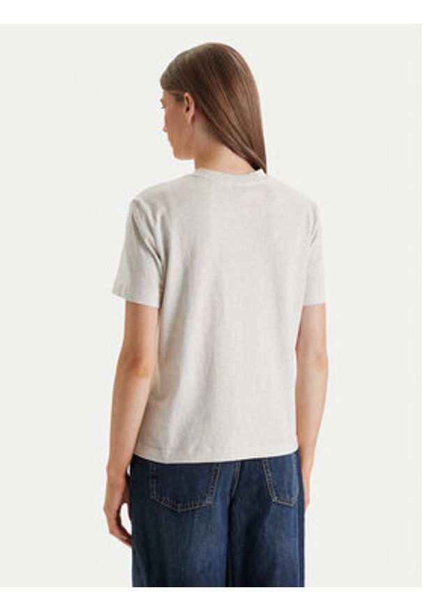 Calvin Klein Jeans T-Shirt LV047C912G Beżowy Regular Fit. Kolor: beżowy. Materiał: bawełna