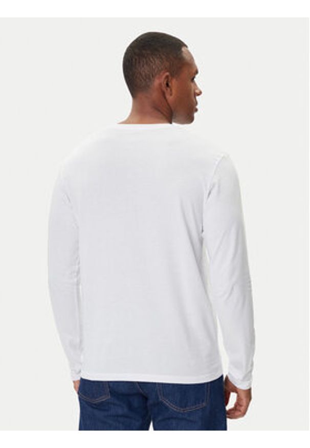 Jack & Jones - Jack&Jones Longsleeve Basic 12279538 Biały Regular Fit. Kolor: biały. Materiał: bawełna. Długość rękawa: długi rękaw