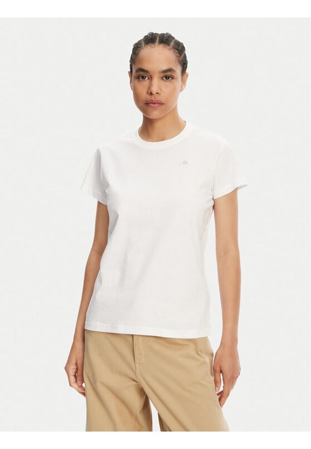 Robe di Kappa T-Shirt Katie 62115RW Biały Regular Fit. Kolor: biały. Materiał: bawełna