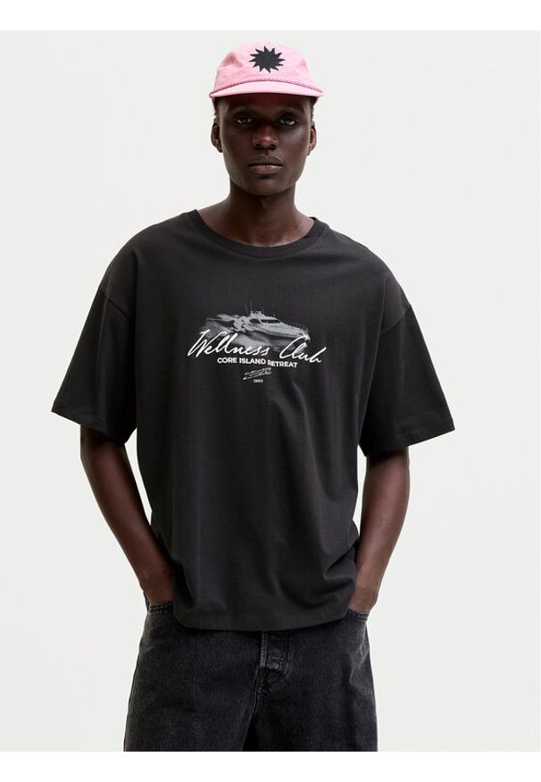Jack & Jones T-Shirt Eterna 12295526 Czarny Loose Fit. Kolor: czarny. Materiał: bawełna