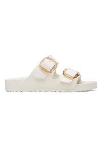 Birkenstock - BIRKENSTOCK Arizona Big Buckle EVA Eggshell Klapki damskie. Okazja: na spacer, na plażę. Kolor: kremowy. Materiał: materiał. Sezon: lato. Styl: elegancki, klasyczny #1