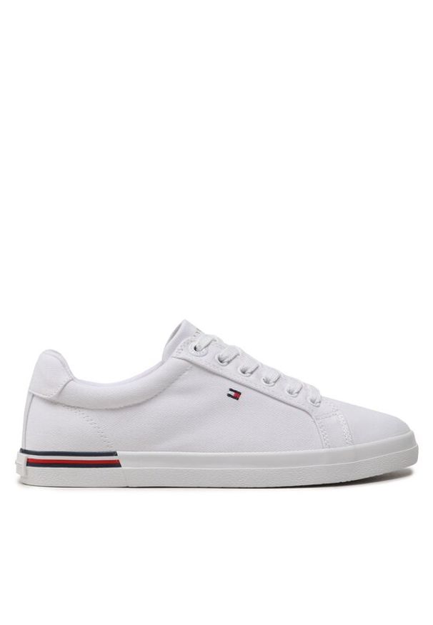 TOMMY HILFIGER - Tommy Hilfiger Tenisówki Essential Stripes Sneaker FW0FW06954 Biały. Kolor: biały. Materiał: materiał