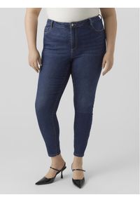 Vero Moda Curve Jeansy Phia 10285012 Granatowy Skinny Fit. Kolor: niebieski